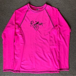 Women’s Pink Ron Jon Swim Top Long Sleeve Size Large Shirt Great Condition